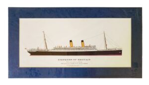 Series of  Five Drawings of North Atlantic Liners by Laurence Dunn (1909-2006)