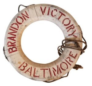Life Ring from WW II Victory Ship
"Brandon Victory"