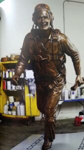 USS BUSH CVN-77  Maquette Statue of George H.W. Bush for Commisioning - full size statue