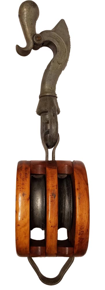 Large Rare Raymond Releasing Hook & Wood Block | Land and Sea Collection