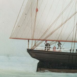 Ship 'Marie Collet Approaching Hong Kong Harbour China Trade Painting