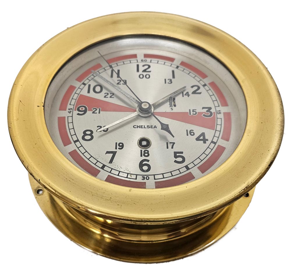 Chelsea Radio Room Clock In Brass Case 