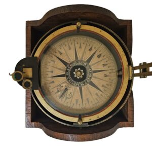 Historically Important F.W. Lincoln Jr. Signting Compass Mid 19th Century