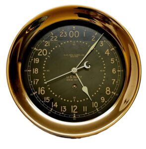 Chelsea 24-Hour U.S. Navy 
Combat Center Brass Clock
Dated 1925-1929