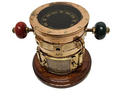 US Navy Lifeboat Binnacle with Quadrantal Correctors by John E Hand & Sons Company Philidelphia