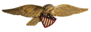 Burnished Gold American Eagle Carving