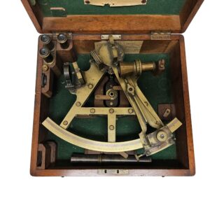 Henry Hughes & Son - London Double Frame Brass Sextant/Quintant