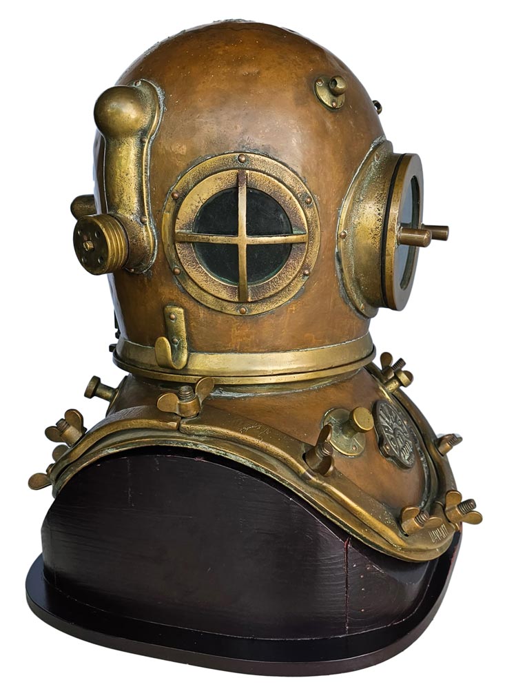 Historic Dive Helmet by Galeazzi of Italy WWII Vintage | Land and Sea ...