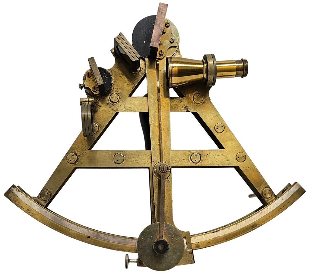 Rare Oversized Double Frame Sextant Quintant By Troughton London Land And Sea Collection