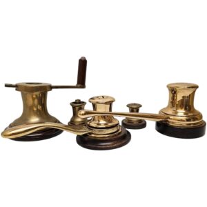 Set of Miniaturized Bronze Sailboat Winches