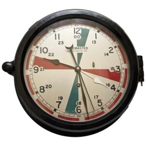 Maritime Chelsea 10"  Radio Room Clock with 12 / 24 Hour & Silent Periods Dial